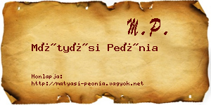 Mátyási Peónia névjegykártya